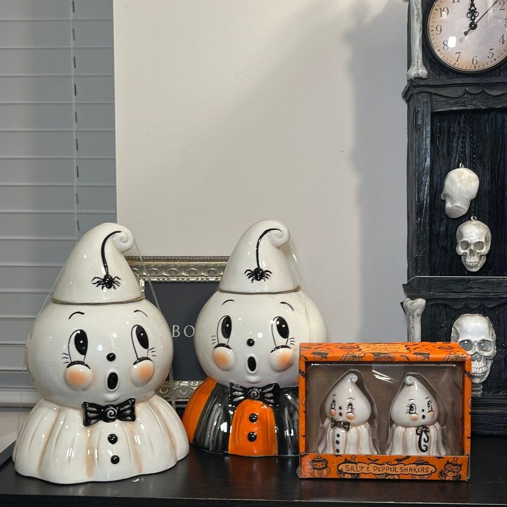 Johanna Parker Halloween Vintage Ghost Canister Bundle (3)